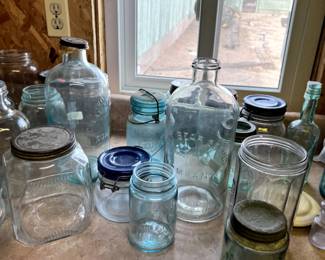 Misc antique jars