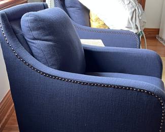 Like new Navy Blue swivel chairs