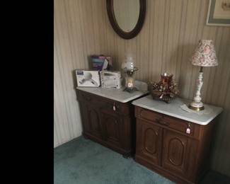 Located on the 2nd floor, the one on the left has matching handles to the larger piece in teh same room!