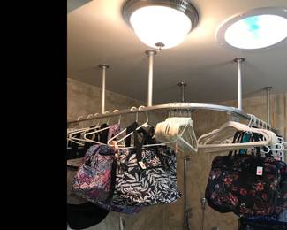 New hand and travel bags! Velvet lined hangers!