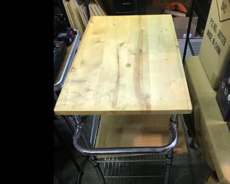 Rolling chrome cart!