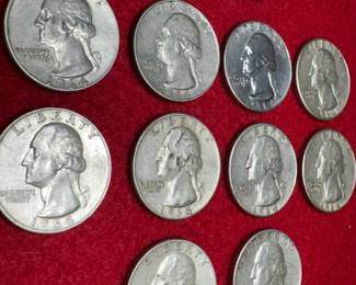 1964 SILVER WASHINGTON QUARTERS