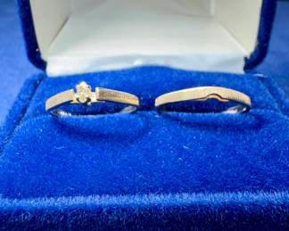 10K GOLD AND DIAMOND ENGAGEMENT SET