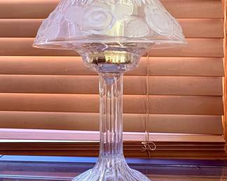 Glass candlestick with shade