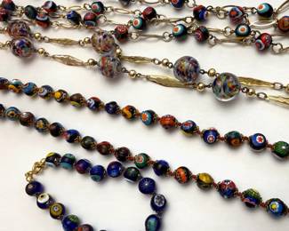 Murano Art Glass Beaded Necklaces and Bracelet