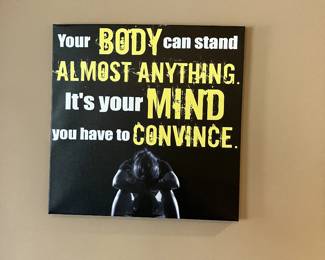 Gym canvas prints in various sizes and messages $7/each