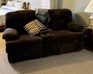 Matching reclining loveseats with center console storage.  We have 2.  Overstuffed and comfy. Selling independently or as a group. $200 each