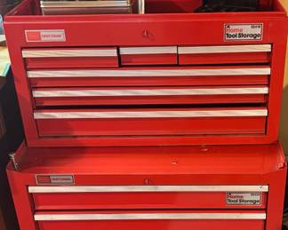 Sears Craftsman Red 2-Piece Rolling Tool Cabinet