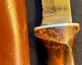 1950s Cutco 1769 Hunting Knife with Leahter Sheath