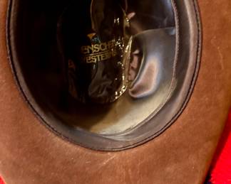 Henschel Cognac Brown Suede Cowboy Hat – Size Large