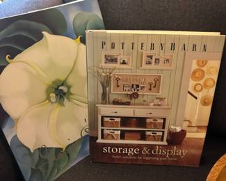 Georgia O'Keeffe: One Hundred Flowers Coffee Table Art Book, Pottery Barn Storage & Display: Stylish Solutions for Organizing Your Home 