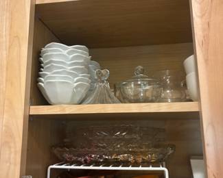 Milk Glass Soup Bowls, Porcelain Lotus Dipping Bowls