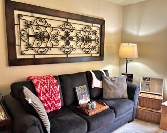 Dark Grey Upholstered Sofa