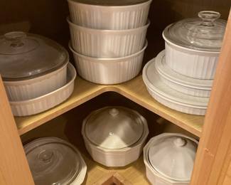  Corning Ware French White Round Casserole Dishes