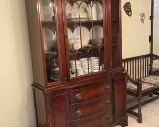Federal Style Mahogany China Cabinet