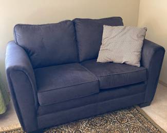 Dark Grey Upholstered Love Seat