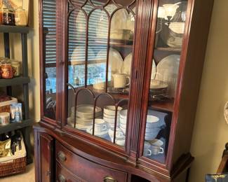 Hepplewhite Style Mahogany China Cabinet