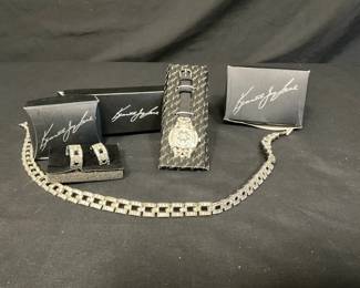 Kenneth Jay Lane Hoops, Watch ,Necklace
