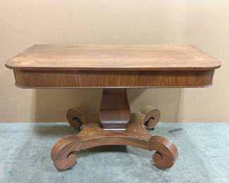 Wooden Table With Rotating Top