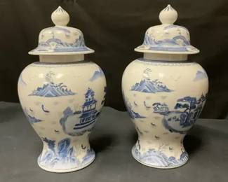 Chinoiserie Porcelain Ginger Jars