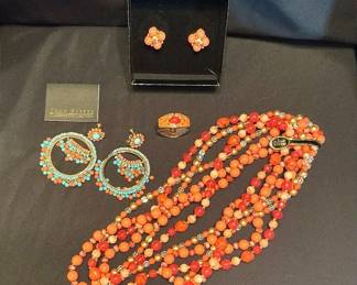 Joan Rivers Bead Necklace And Earrings