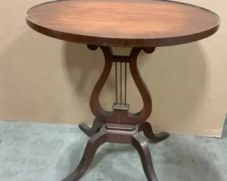 Lyre Base Side Table