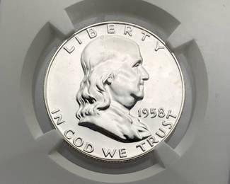 1958 Proof Franklin Half Dollar NGC PF 66