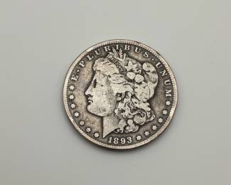 1893-CC US Morgan Silver Dollar