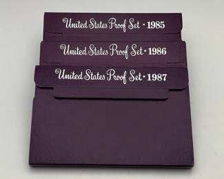 1985-1987 US Proof Sets