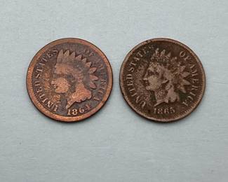 1864 & 1865 Indian Head Cents