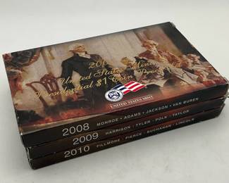 2008-2010 US Mint Presidential Dollar Coin Proof Sets