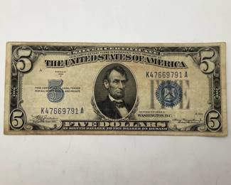1934 A $5 Silver Certificate