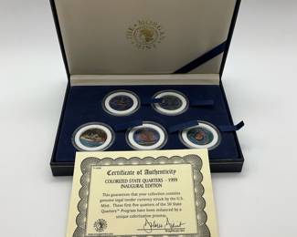 1999 State Quarters Colorized