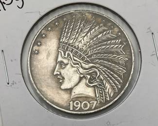 1907 Indian Head Ten Dollar Coin Replica