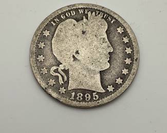 1895 US Barber Silver 25c