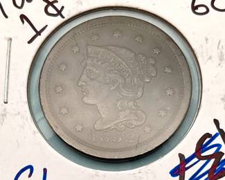 1852 Capped Bust One Cent