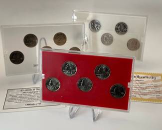2001, 2003 Platinum, 2004-D State Quarters