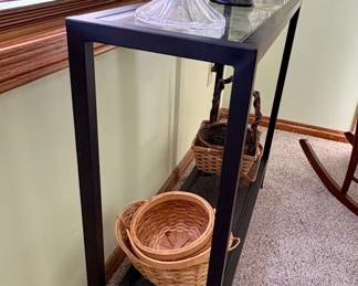 Metal and glass sofa table