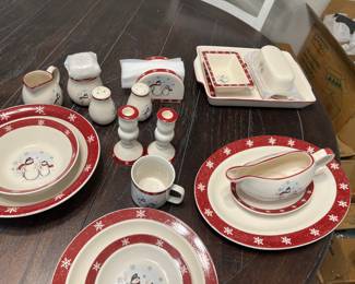 huge set  of Christmas china. Boxes seriously