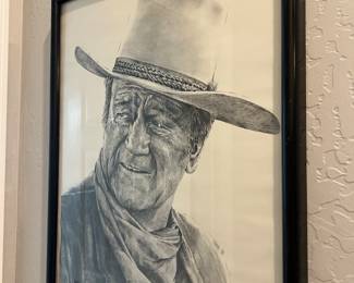 FRAMED JOHN WAYNE DECOR