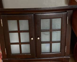 Shaker Dark Wood End Table/Storage Cabinet