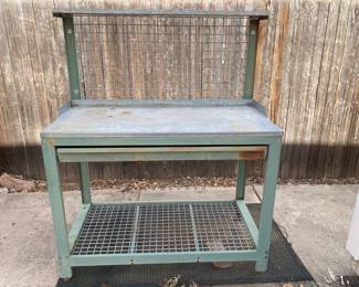 Galvanized Potting Bench