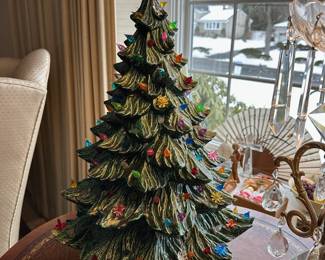 Large Ceramic Christmas Tree w/ Base