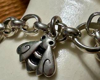 Queen Bee sterling toggle bracelet