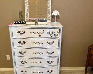 sweet 5 drawer chest with hand painted designs