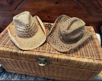 vintage wicker trunk