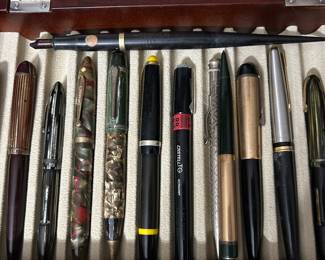 collection of antique and vintage ink pens