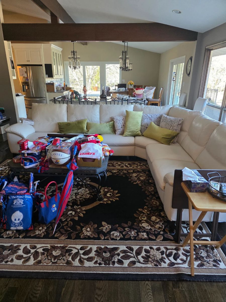 Leather power reclining sectional sofa