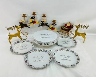 Christmas Plates, Cake Stand & More