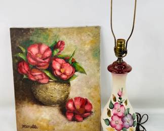 Table Lamp & Painting